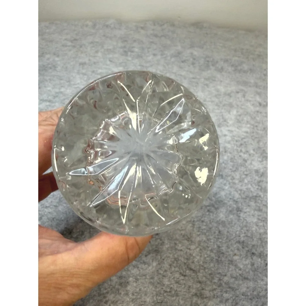 Blarney Genuine 24% Lead Crystal Pitcher Diamond Cut Scalloped Rim Vintage Boxed